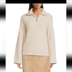 Gibson & Latimer Ribbed Quarter-Zip Pullover